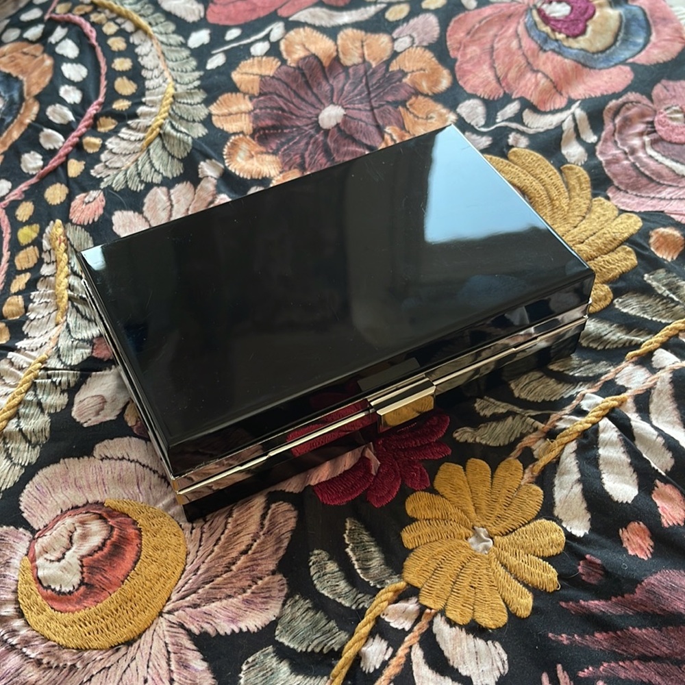 RACHEL ZOE for Box Of Style Sleek Black Acrylic Box Clutch